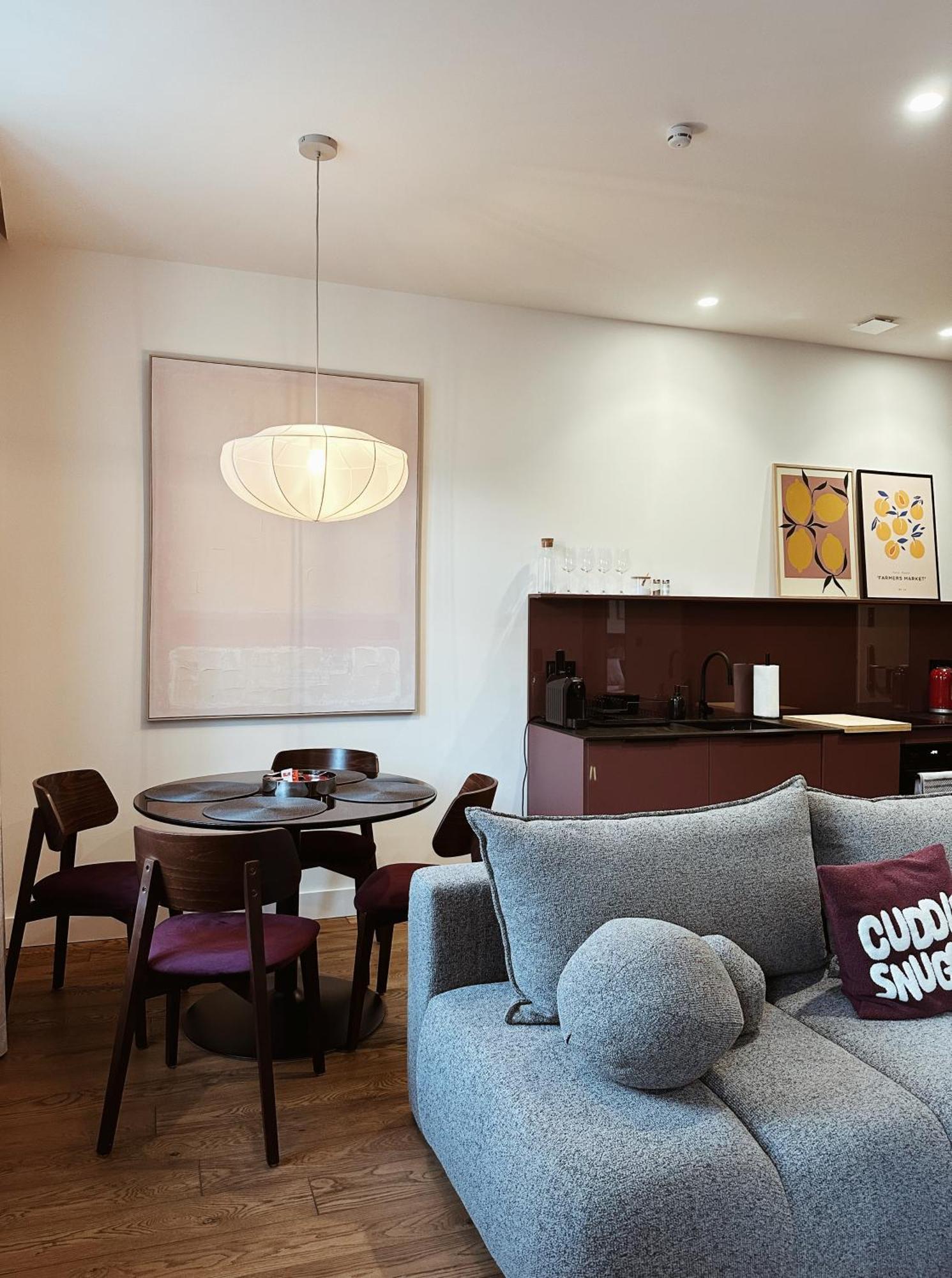 Merlot & Silver Apartment